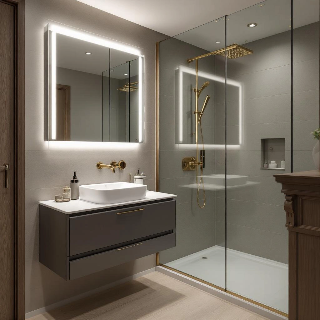 Bathroom remodel with new fixtures